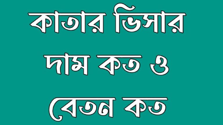 কাতার ভিসা দাম কত ও বেতন কত